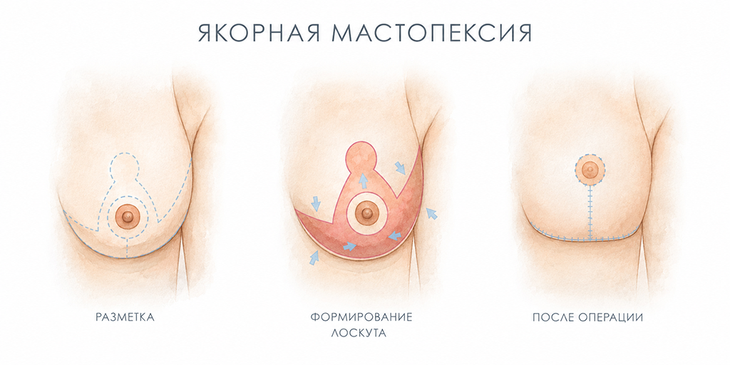 якорная мастопексия
